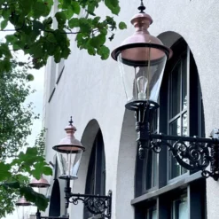 Casa Padrino Jugendstil Außenwandleuchte 37 x 64 x H. 115 cm - Verschiedene Farben - Nostalgische Wetterfeste Außenleuchte