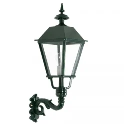 Casa Padrino Jugendstil Außenwandleuchte 22 x 29 x H. 70 cm - Grün - Nostalgische Wetterfeste Außenleuchte