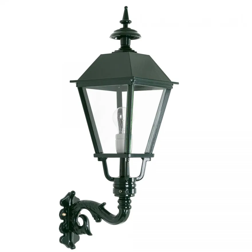 Casa Padrino Jugendstil Außenwandleuchte 22 x 29 x H. 70 cm - Grün - Nostalgische Wetterfeste Außenleuchte