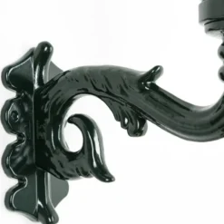 Casa Padrino Jugendstil Außenwandleuchte 22 x 29 x H. 70 cm - Grün - Nostalgische Wetterfeste Außenleuchte