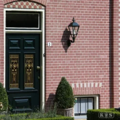 Casa Padrino Jugendstil Außenwandleuchte 22 x 29 x H. 70 cm - Grün - Nostalgische Wetterfeste Außenleuchte