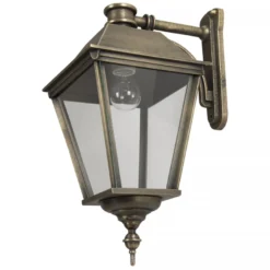 Casa Padrino Jugendstil Außenwandleuchte 22 x 33 x H. 46 cm - Bronze - Nostalgische Wetterfeste Außenleuchte