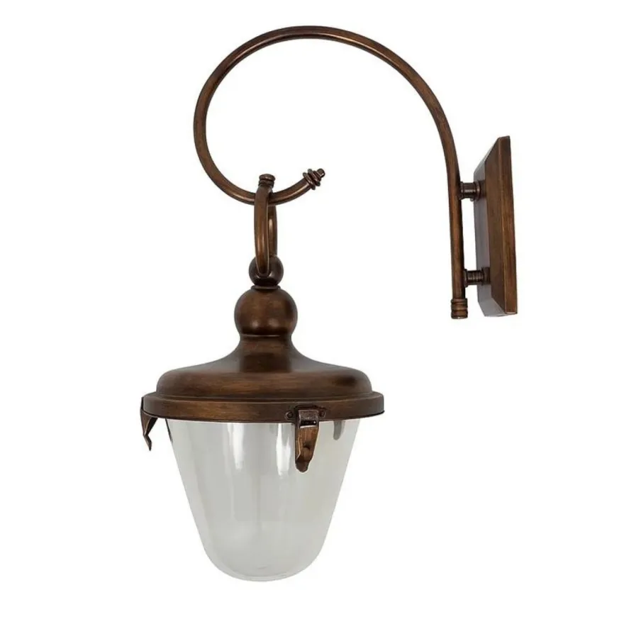 Casa Padrino Jugendstil Außenwandleuchte 35 x H. 65 cm - Kupfer - Nostalgische Wetterfeste Außenleuchte