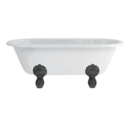 Casa Padrino Jugendstil Badewanne freistehend 1500mm BWin Weiß - Freistehende Retro Antik Badewanne