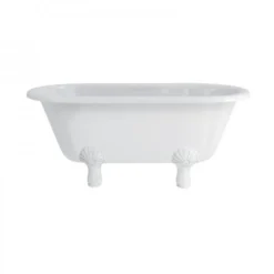 Casa Padrino Jugendstil Badewanne freistehend 1500mm BWin Weiß - Freistehende Retro Antik Badewanne