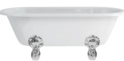 Casa Padrino Jugendstil Badewanne freistehend 1500mm BWin Weiß - Freistehende Retro Antik Badewanne