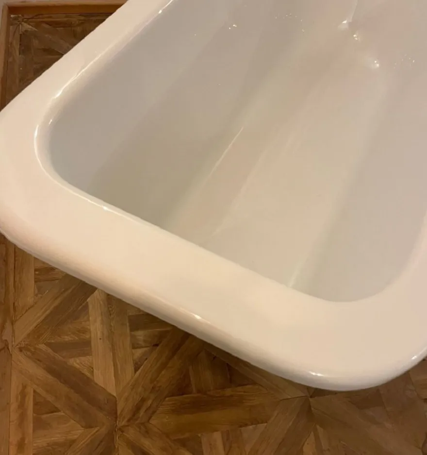 Casa Padrino Jugendstil Badewanne Weiß / Weiß 170 cm - Freistehende Retro Stil Badewanne