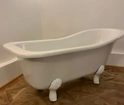 Casa Padrino Jugendstil Badewanne Weiß / Weiß 170 cm - Freistehende Retro Stil Badewanne