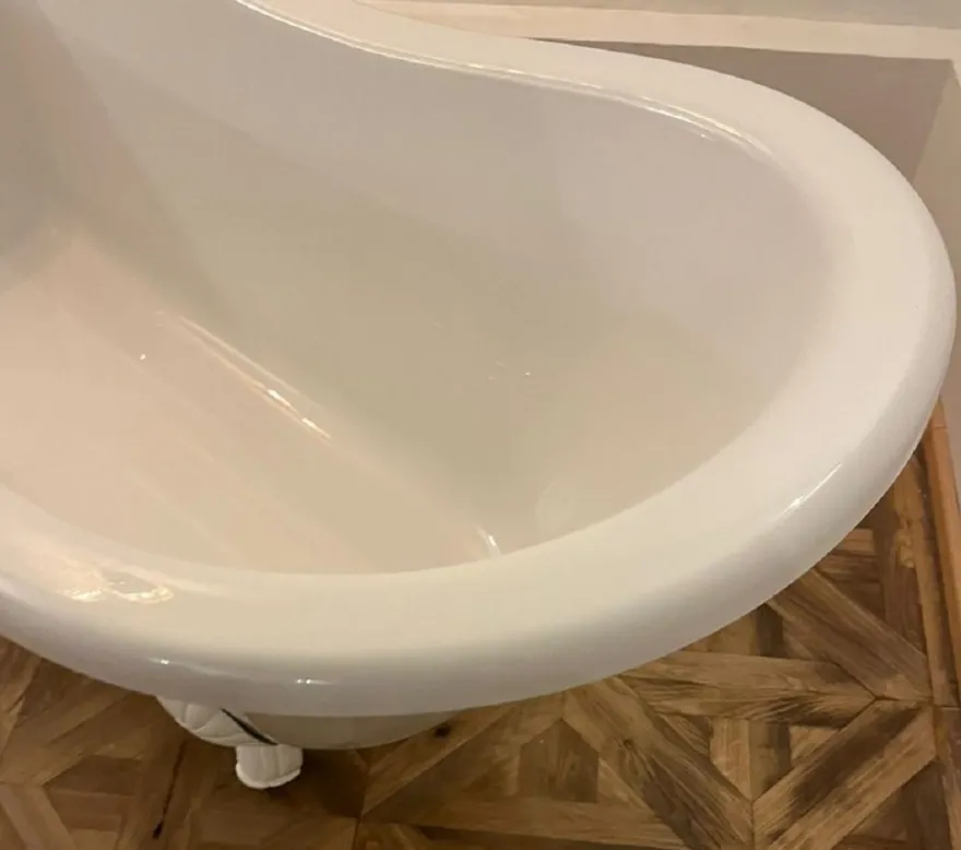 Casa Padrino Jugendstil Badewanne Weiß / Weiß 170 cm - Freistehende Retro Stil Badewanne