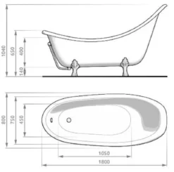 Casa Padrino Jugendstil Badewanne Gelb / Weiß / Gold 180 cm - Freistehende Retro Stil Badewanne