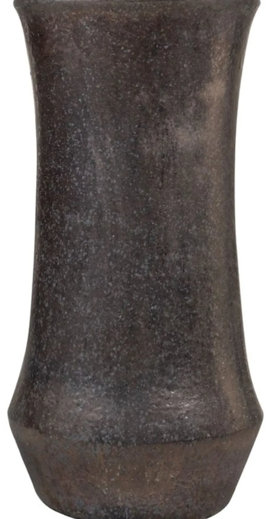 Casa Padrino Jugendstil Blumentopf Schwarz / Bronze Ø 43 x H. 87 cm - Handgefertigter runder Terracotta Pflanzentopf - Garten & Terrassen Deko Accessoires