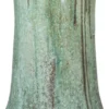 Casa Padrino Jugendstil Blumentopf Opal Grün Ø 43 x H. 87 cm - Handgefertigter runder Terracotta Pflanzentopf - Garten & Terrassen Deko Accessoires