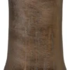 Casa Padrino Jugendstil Blumentopf Bronzefarben Ø 43 x H. 87 cm - Handgefertigter runder Terracotta Pflanzentopf - Garten & Terrassen Deko Accessoires