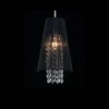 Casa Padrino Jugendstil Deckenleuchte aus Metall und Glaskristall in Nickel, 17 x H 100 cm, elegante Lampe