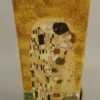 Casa Padrino Jugendstil Deko Vase Mehrfarbig / Messing 15 x 10 x H. 34 cm - Porzellan Blumenvase - Barock & Jugendstil Deko Accessoires