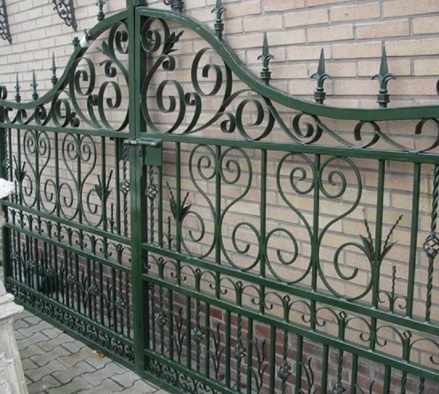 Casa Padrino Jugendstil Einfahrtstor Grün 336 x H. 206 cm - Doppelflügeltor - Metalltor - Barock & Jugendstil Garten Accessoires