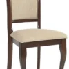 Casa Padrino Jugendstil Esszimmer Stuhl Creme / Dunkelbraun 44 x 44 x H. 96 cm - Eleganter Massivholz Küchen Stuhl - Barock & Jugendstil Esszimmer Möbel