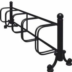Casa Padrino Jugendstil Fahrradständer Schwarz 250 cm - Nostalgischer Metall Fahrradständer - Restaurant und Café Accessoires