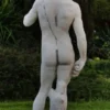 Casa Padrino Jugendstil Garten Deko Skulptur Grau 33 x 32 x H. 120 cm - Elegante Garten Deko Stein Figur - Barock & Jugendstil Garten Deko Accessoires