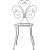 Casa Padrino Jugendstil Gartenstuhl 4er Set Grau H. 89 cm - Garten Möbel