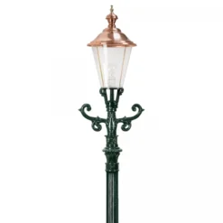 Casa Padrino Jugendstil Gartenlaterne 42 x 29 x H. 248 cm - Verschiedene Farben - Nostalgische Wetterfeste Außenleuchte
