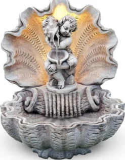 Casa Padrino Jugendstil Gartenbrunnen Grau 92 x 86 x H. 107 cm