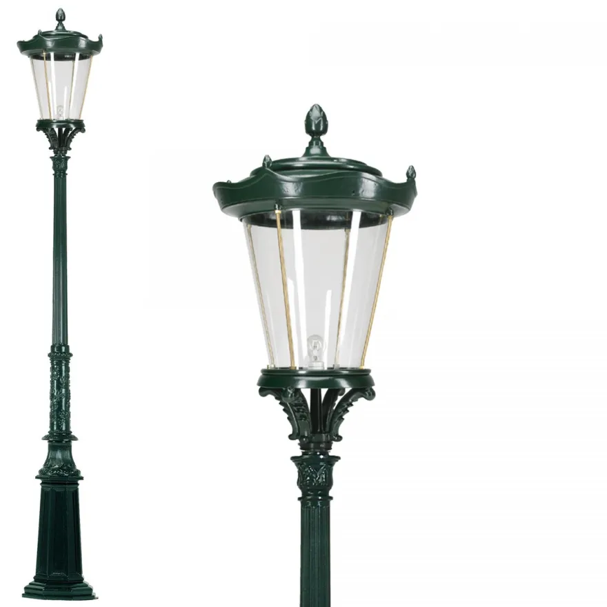 Casa Padrino Jugendstil Gartenlaterne 60 x 60 x H. 342 cm - Verschiedene Farben - Nostalgische Wetterfeste Außenleuchte