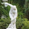 Casa Padrino Jugendstil Garten Deko Skulptur Diskuswerfer Weiß / Grau H. 93 cm