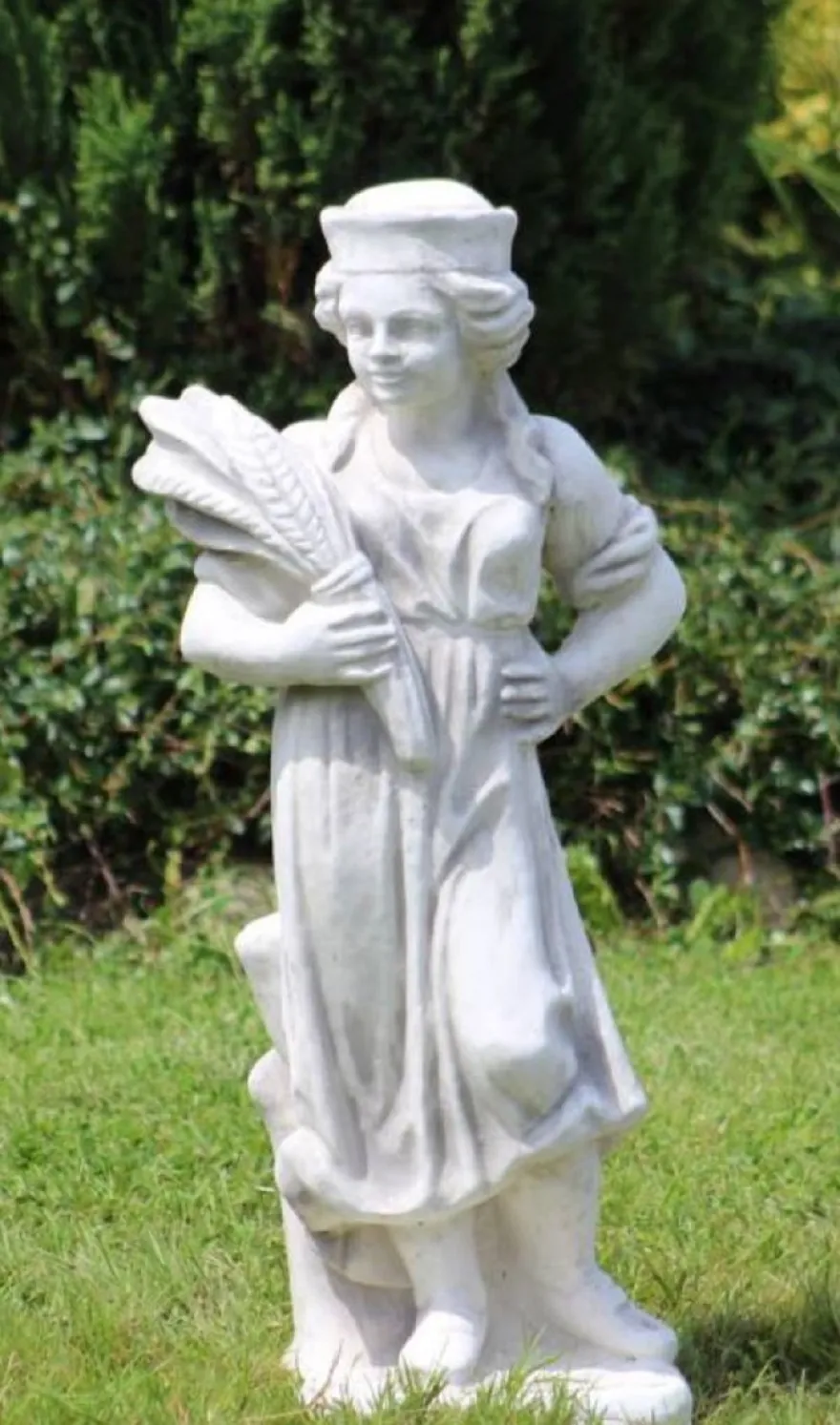 Casa Padrino Jugendstil Garten Deko Skulpturen 4er Set Grau H. 75 cm