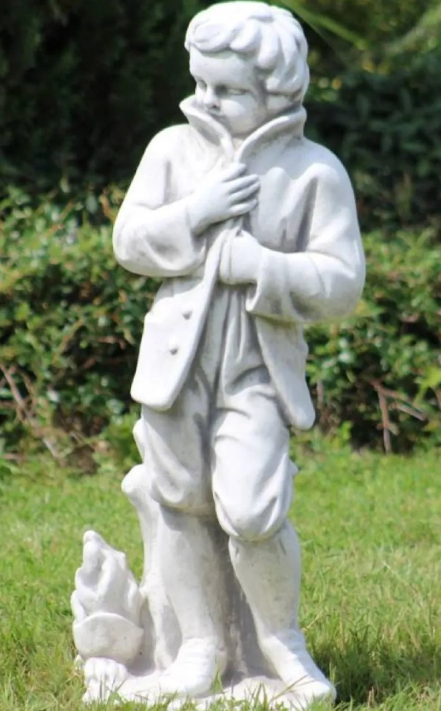 Casa Padrino Jugendstil Garten Deko Skulpturen 4er Set Grau H. 75 cm