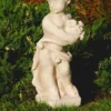 Casa Padrino Jugendstil Garten Deko Stein Skulptur Junge Beige H. 50 cm