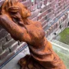 Casa Padrino Jugendstil Garten Deko Skulptur Frau Rost H. 72,6 cm