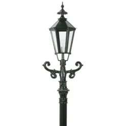 Casa Padrino Jugendstil Gartenlaterne 42 x 29 x H. 245 cm - Verschiedene Farben - Nostalgische Wetterfeste Außenleuchte
