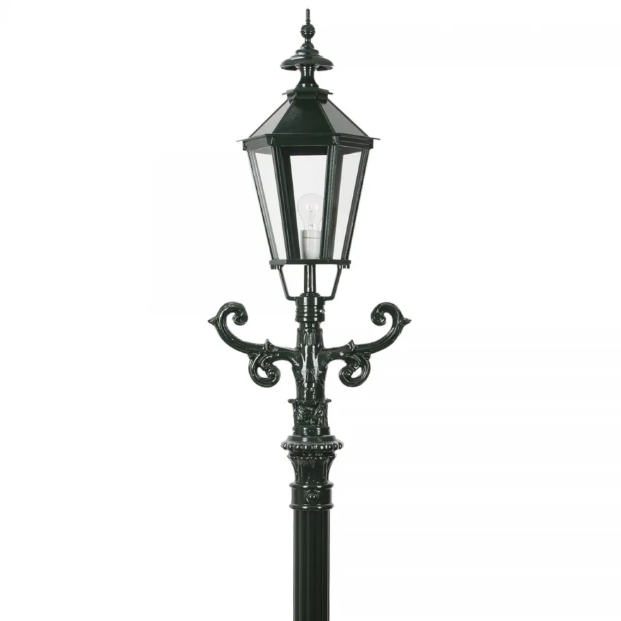 Casa Padrino Jugendstil Gartenlaterne 42 x 29 x H. 245 cm - Verschiedene Farben - Nostalgische Wetterfeste Außenleuchte
