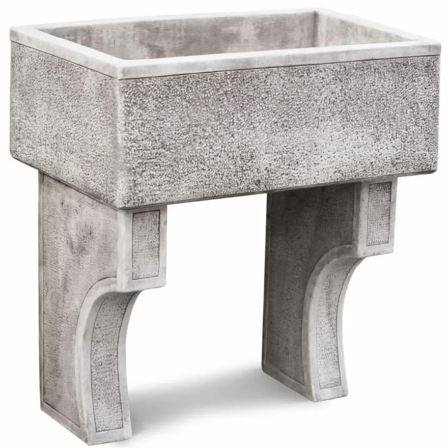 Casa Padrino Jugendstil Gartenspüle Antik Grau 80 x 50 x H. 90 cm