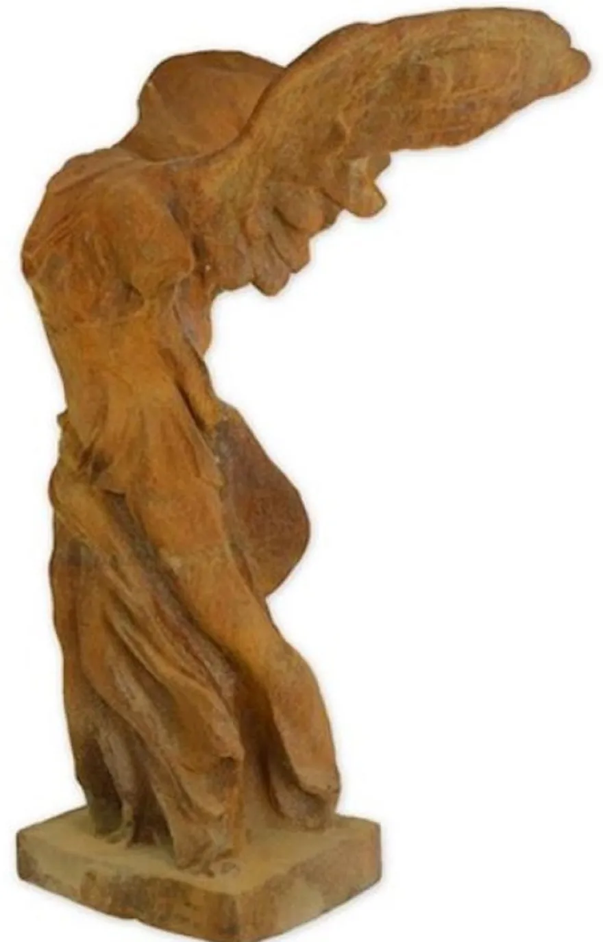 Casa Padrino Jugendstil Garten Deko Skulptur Rost 46 x 70 x H. 97 cm - Elegante Garten Deko Metall Figur - Barock & Jugendstil Garten Deko Accessoires - Garten Deko Metall Skulpturen