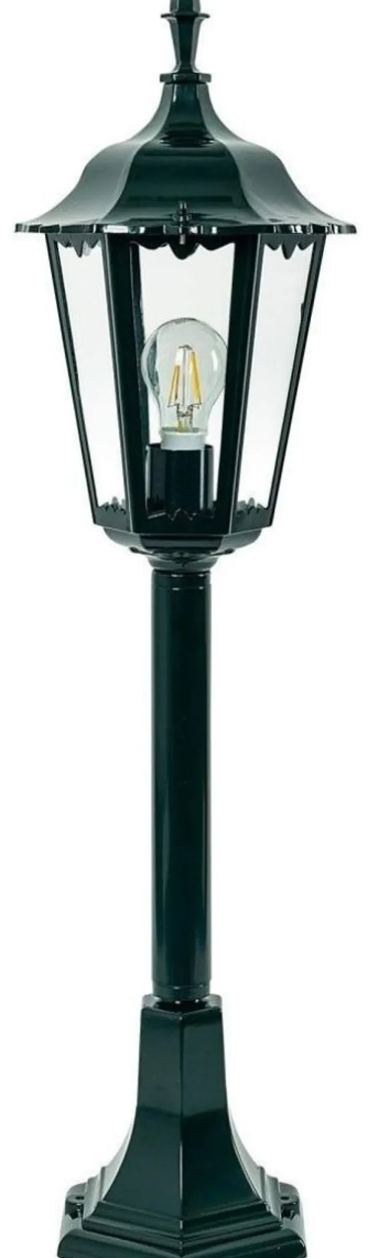 Casa Padrino Jugendstil Gartenlaterne / Gartenlampe 20 x 20 x H. 80 cm - Verschiedene Farben - Nostalgische Wetterfeste Garten Terrassen Außenleuchte