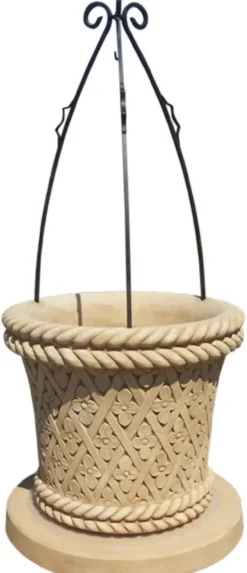 Casa Padrino Jugendstil Gartenbrunnen Beige / Schwarz Ø 80 x H. 170 cm