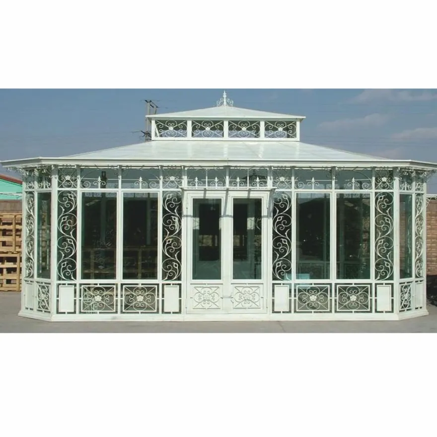 Casa Padrino Jugendstil Gartenhaus Weiß 700 x H. 500 cm