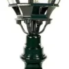 Casa Padrino Jugendstil Gartenlaterne Grün Ø 20 x H. 99 cm - Elegante Außenstehleuchte - Nostalgische Außenbeleuchtung