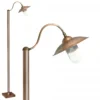 Casa Padrino Jugendstil Gartenlaterne 35 x 58 x H. 220 cm - Bronze - Nostalgische Wetterfeste Außenleuchte