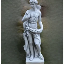 Casa Padrino Jugendstil Garten Deko Skulptur Mann Grau H. 85 cm - Garten Figur