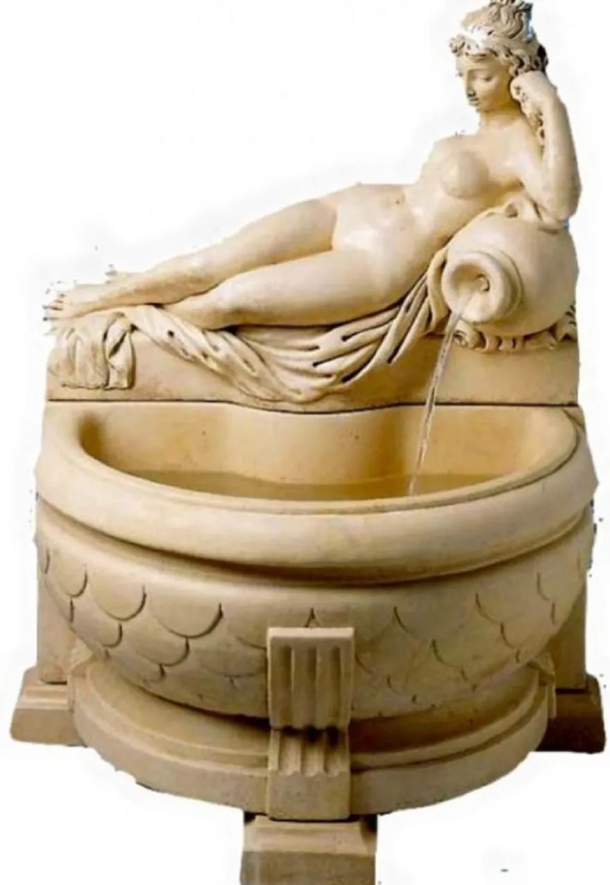 Casa Padrino Jugendstil Gartenbrunnen Beige 78 x 62 x H. 106 cm