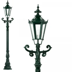 Casa Padrino Jugendstil Gartenlaterne 42 x 29 x H. 205 cm - Verschiedene Farben - Nostalgische Wetterfeste Außenleuchte
