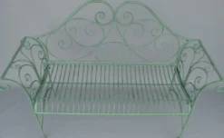 Casa Padrino Jugendstil Gartenbank Rustikal Grün 137 x 49 x H. 96 cm - Nostalgische Sitzbank - Garten & Terrassen Möbel