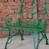 Casa Padrino Jugendstil Gartenstuhl 4er Set Antik Grün 64 x 66 x H. 114 cm - Handgefertigte Schmiedeeisen Stühle mit Armlehnen - Nostalgische Garten & Terrassen Möbel