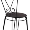 Casa Padrino Jugendstil Gartenstuhl 4er Set Schwarz 40 x 40 x H. 92 cm - Elegante Schmiedeeisen Stühle - Nostalgische Garten & Gastronomie Möbel