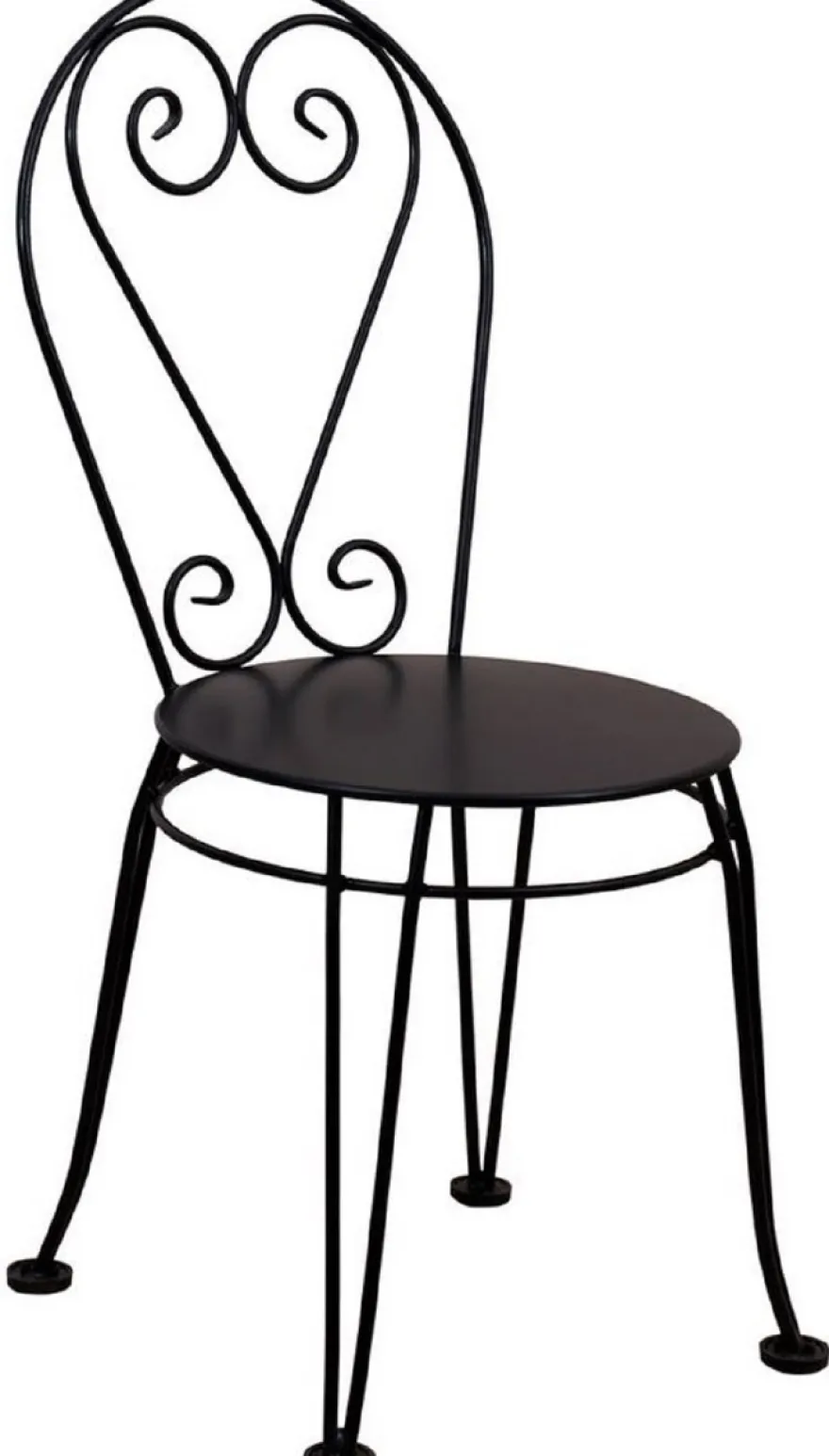 Casa Padrino Jugendstil Gartenstuhl 4er Set Schwarz 40 x 40 x H. 92 cm - Elegante Schmiedeeisen Stühle - Nostalgische Garten & Gastronomie Möbel