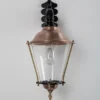 Casa Padrino Jugendstil Hängeleuchte 22 x 31 x H. 52 cm - Verschiedene Farben - Nostalgische Wetterfeste Außenleuchte