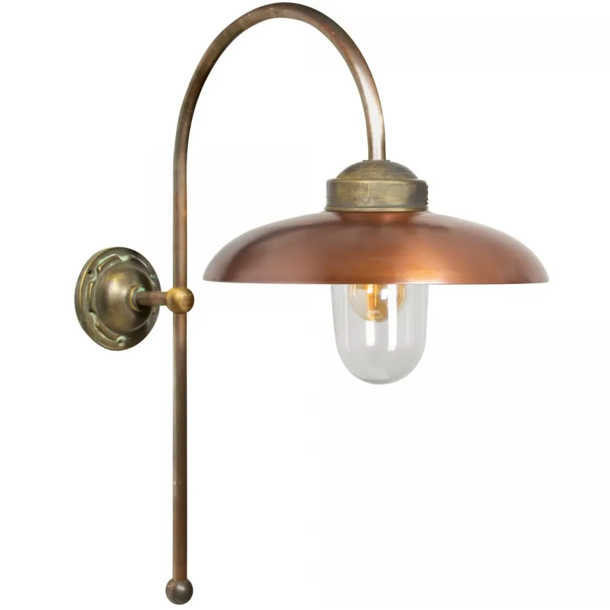 Casa Padrino Jugendstil Hofleuchte 35 x 61 x H. 65 cm - Bronze - Nostalgische Wetterfeste Außenleuchte